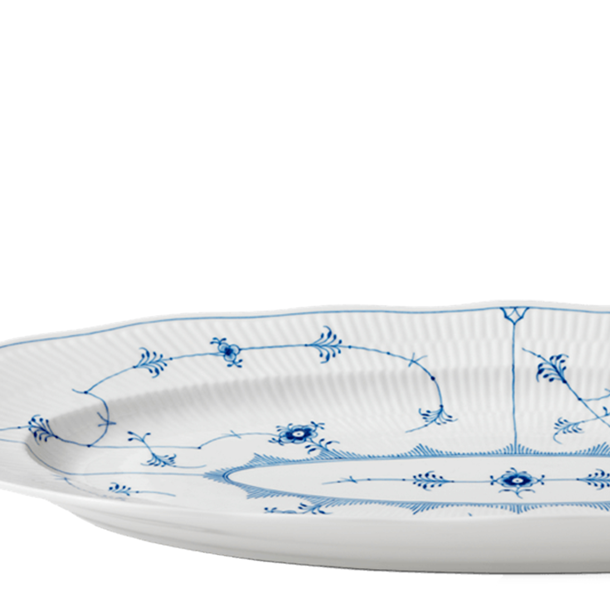 Zoom billed af Musselmalet Riflet Fad 60 cm